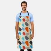 Tablier Galets multicolores en Arrière - plan blanc (Porté)