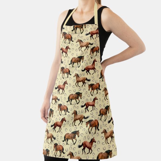 Tablier Galloping de chevaux Brown (Insitu)