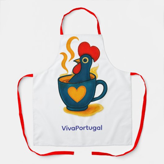Tablier Galo de Barcelos Apron – Portuguese Rooster Pop Ar (Recto)