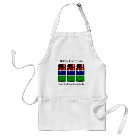 Tablier Gambie Drapeau Pots d'épices Apron (Devant)