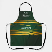 Tablier Gamme de Texture Verte Luxe Linen (Recto)