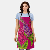 Tablier gants renard fleurs renard imprimer (Porté)