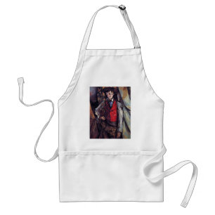 Tablier Garçon dans un gilet rouge, par Paul Cézanne
