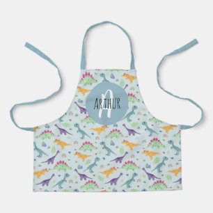 Tablier Garçons Bleus et amusants Dinosaures Motifs Enfan