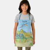 Tablier garçons cool amateurs de dinosaures ajouter le nom (Insitu)