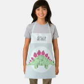 Tablier Garçons Cute Green Stegosaurus Dinosaur Enfants (Insitu)