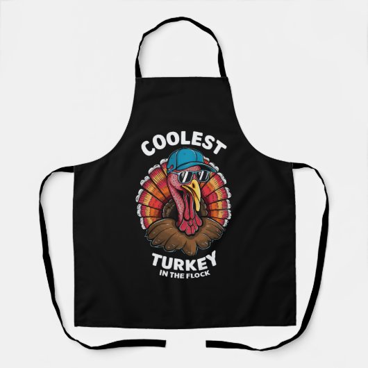Tablier Garçons de Thanksgiving Enfants Dinde la plus cool (Recto)