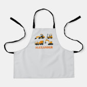 Tablier Garçons Véhicules de construction Apron personnali (Recto)