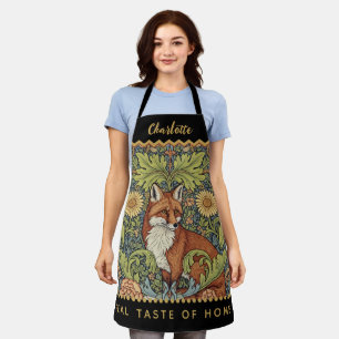 Tablier Garden Fox Apron, Morris Art / Floral Vintage