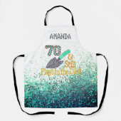 Tablier Gardening 70th B'day Personnalisé tout-en impressi (Recto)
