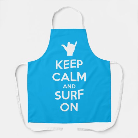 Tablier Gardez le calme et le Surf allumés (Recto)