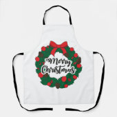 Tablier Garland Merry Christmas (Recto)