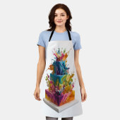 Tablier Gâteau coloré explosif (Porté)