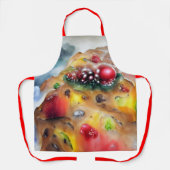 Tablier Gâteau de fruits de Noël traditionnel (Recto)