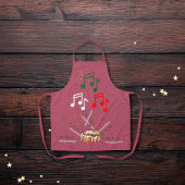 Tablier Gâteau de tambour, bâtons de biscuits et notes de 