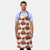 Tablier Gâteaux de poulet avec Ketchup Junk Food Foody (Porté)