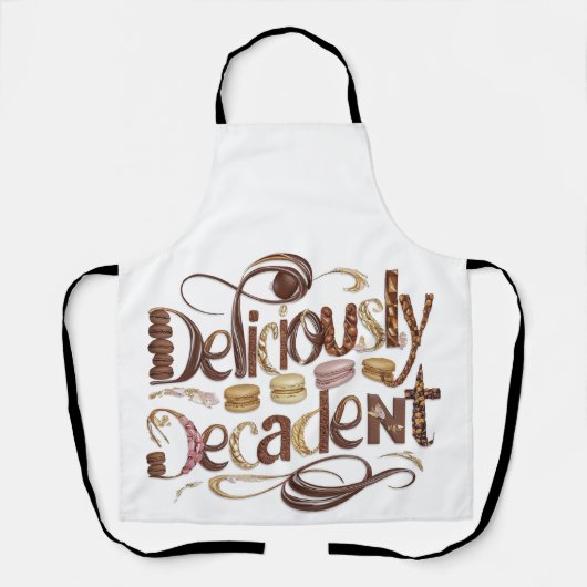 Tablier Gâteaux délicieusement décadents & Design au choco (Recto)