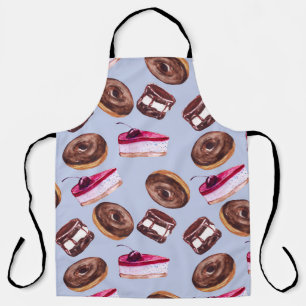 Tablier Gâteaux sucrés : Aquarelle Nourriture transparente