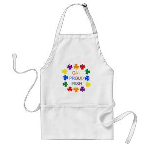 Tablier Gay Fier Irlandais LGBT Rainbow Shamrocks