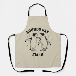 Tablier Gay Penguin Sounds Gay Je Suis Dans Vintage Queer 