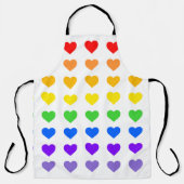 Tablier Gay pride Rainbow Hearts (Recto)