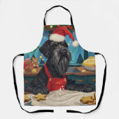 Tablier Géant Schnauzer Gourmande : Noël Festif (Recto)