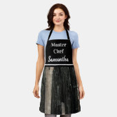 Tablier Gemstone Photo noir blanc Bande Chef (Porté)