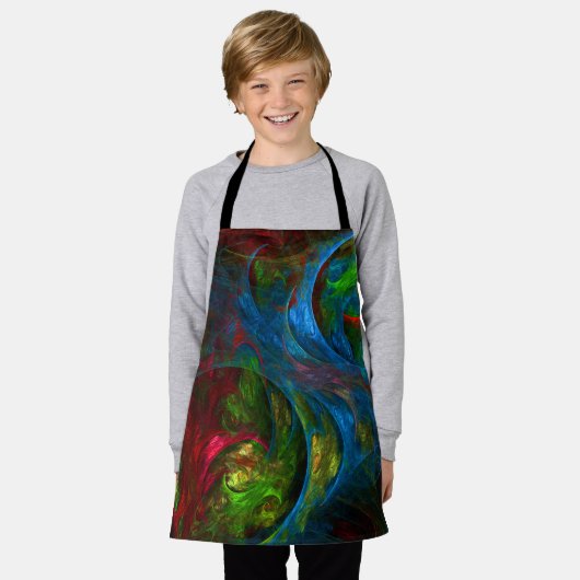 Tablier Genesis Blue Abstrait Art Apron (Porté)