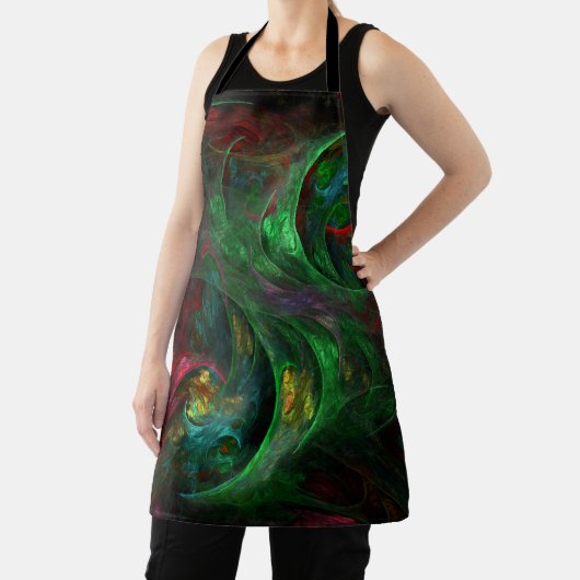 Tablier Genesis Green Abstrait Art Apron (Insitu)