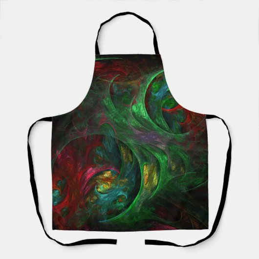 Tablier Genesis Green Abstrait Art Apron (Recto)