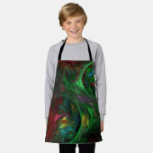 Tablier Genesis Green Abstrait Art Apron (Porté)