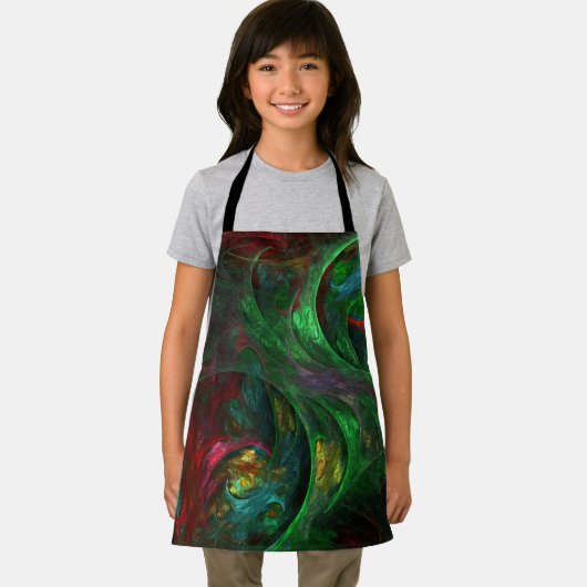 Tablier Genesis Green Abstrait Art Apron (Insitu)