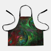 Tablier Genesis Green Abstrait Art Apron (Recto)