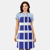 Tablier Geo Chef Rectangle Bleu Profond (Porté)