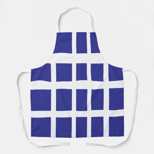 Tablier Geo Chef Rectangle Bleu Profond (Recto)