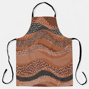 Tablier Géo Naturel Vif : Minimaliste Sans Couture.