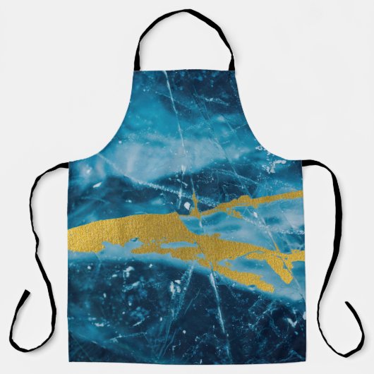 Tablier Géode Agate Gemstone Blue et Gold (Recto)