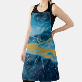 Tablier Géode Agate Gemstone Blue et Gold (Insitu)