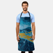 Tablier Géode Agate Gemstone Blue et Gold (Porté)