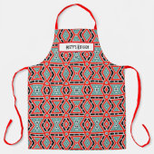 Tablier Geometric Pattern Name Personalized Aprons (Recto)