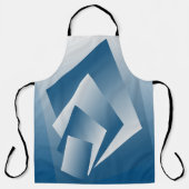 Tablier Géométrie bleu sarcelle (Recto)