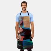 Tablier Géométrie classique : Motif texturé. (Porté)