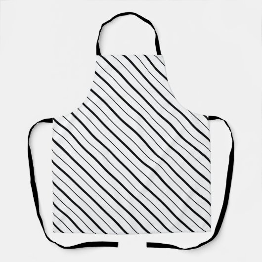 Tablier Géométrie de ligne noire simple (Recto)