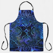 Tablier Géométrie galactique électrique grand bleu (Recto)