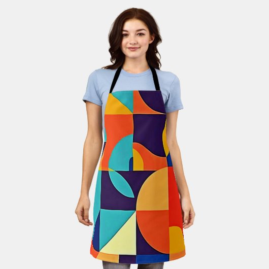 Tablier Géométrie moderne colorée (Porté)