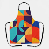 Tablier Géométrie moderne colorée (Recto)