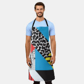 Tablier Géométrie moderne : Style Abstrait sans couture (Porté)
