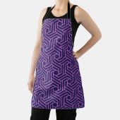 Tablier géométrie rose abstraite avec fond violet (Insitu)