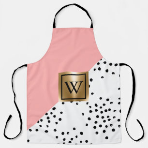 Tablier Géométrie rose et Pois
