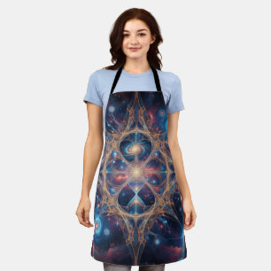Tablier Géométrie sacrée cosmique Art de mandala de galaxi